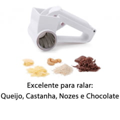 Ralador Portátil com Manivela – Para Queijo / Castanhas / Nozes / Chocolate